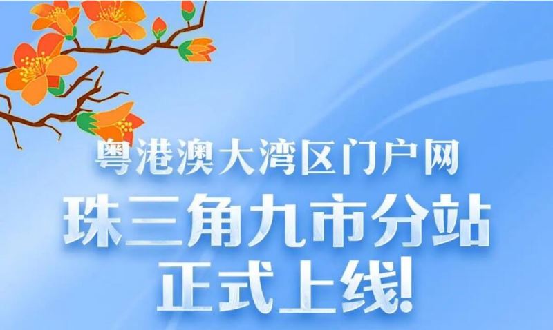 粤港澳大湾区门户网珠三角九市分站正式上线！